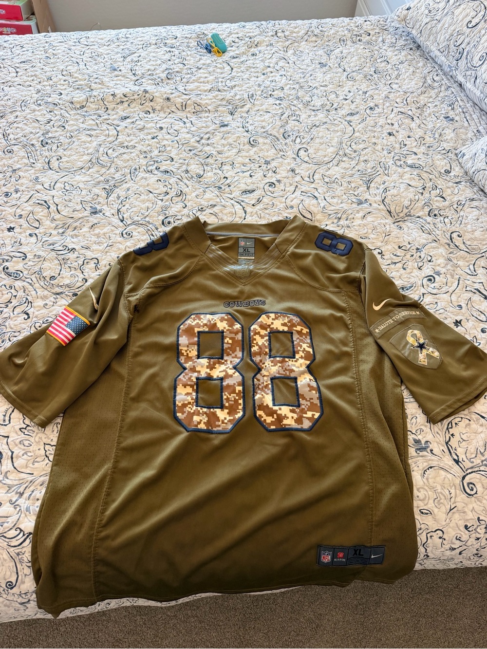 NFL Olive Green Men's Football Jersey with Camo 88
